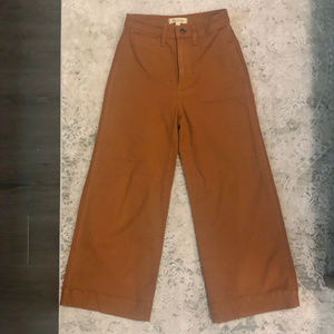 Madewell Emmett Wide-Leg Crop Pants , Burnt Sienna